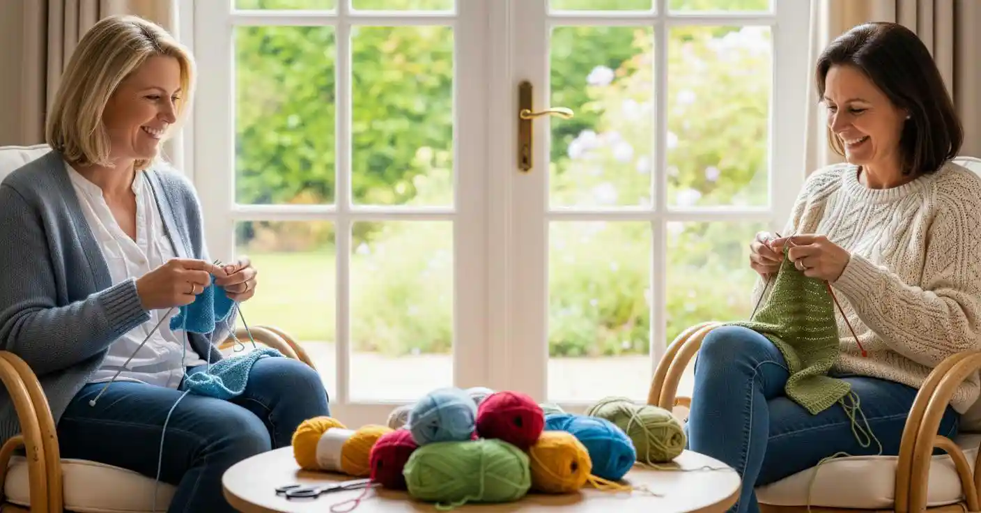 Krásná pletenina a klubka příze